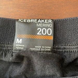 Icebreaker 200 Merino Wool Leggings Black - Size M